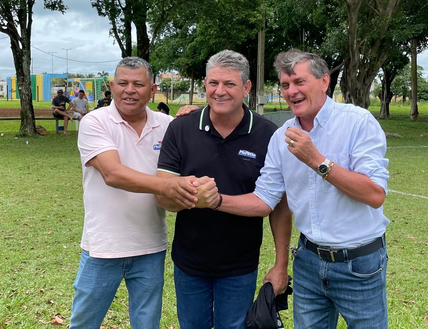 Moretto marca gol ao participa da 1ª Copa Safra de Futebol Society em Campo Novo do Parecis