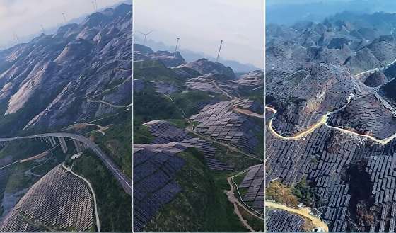 China transforma montanhas em usinas solares e impulsiona desenvolvimento de região pobre