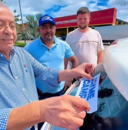 “Não estou pedindo voto, estou me apresentando”, afirma Jayme em ação antes da campanha