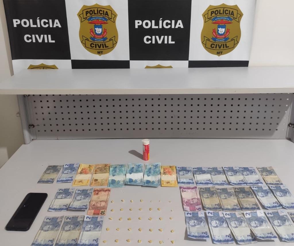 Polícia Civil prende jovem com 35 porções de pasta base durante cumprimento de mandado em Rondonópolis