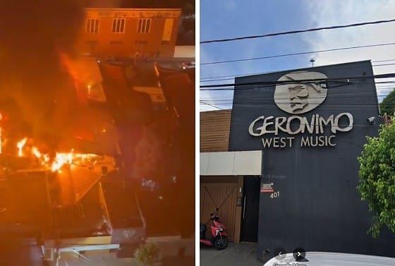 Fogo destrói boate Geronimo West durante a madrugada em Cuiabá; VEJA O VÍDEO