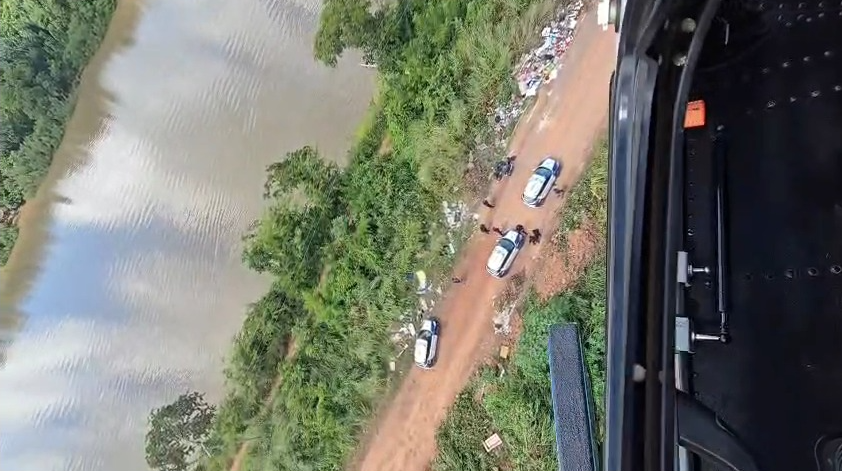 Ciopaer localiza duas motos furtadas escondidas na mata às margens do Rio Cuiabá; VEJA O VÍDEO