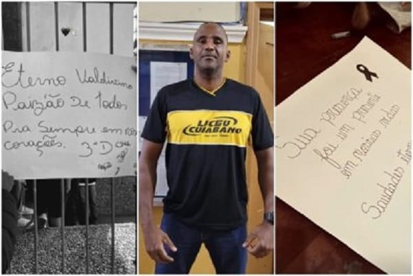 Alunos do Liceu Cuiabano prestam homenagem a servidor morto durante ação da PM