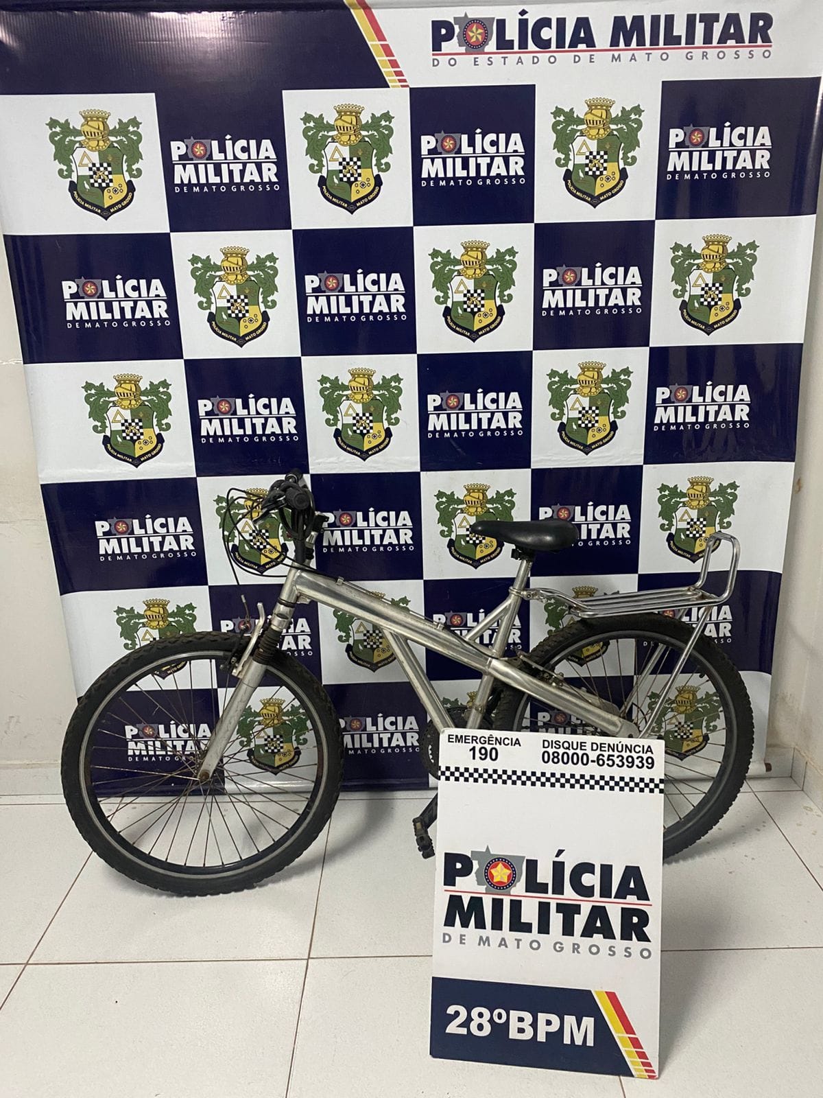 PM recupera bicicleta furtada e detém suspeito durante diligências em Jaciara