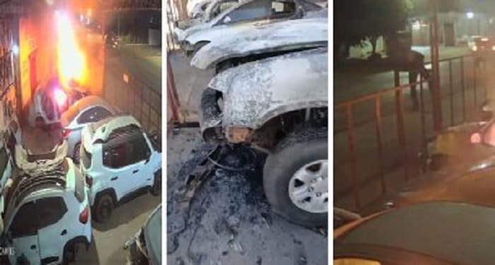 “Criminosos invadem autopeças, e colocam fogo em veículos em Várzea Grande”; VEJA O VÍDEO