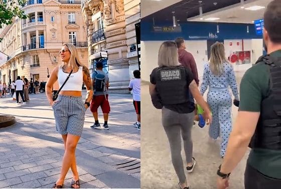 Esposa de 'Gordão' é presa ao desembarcar de voo da França em operação contra facção; VEJA VÍDEO