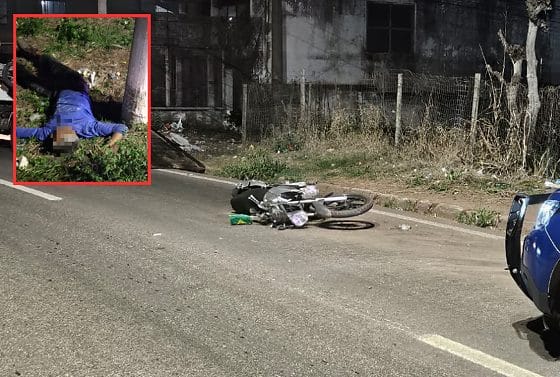 Motociclista perde o controle da direção, bate contra poste e morre em Várzea Grande
