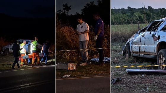 Duas pessoas morrem após caminhonete capotar em rodovia; VEJA VÍDEO