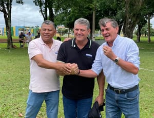 Moretto marca gol ao participa da 1ª Copa Safra de Futebol Society em Campo Novo do Parecis