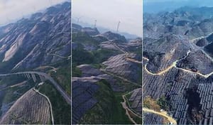 China transforma montanhas em usinas solares e impulsiona desenvolvimento de região pobre