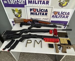 Briga em fazenda termina com patrão preso e armas apreendidas pela PM