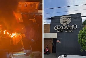 Fogo destrói boate Geronimo West durante a madrugada em Cuiabá; VEJA O VÍDEO