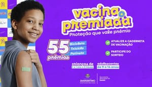 Campanha vai sortear 55 prêmios para quem atualizar vacinação de crianças e adolescentes