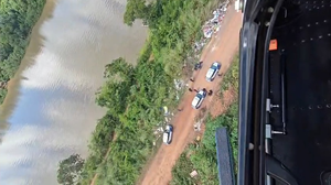 Ciopaer localiza duas motos furtadas escondidas na mata às margens do Rio Cuiabá; VEJA O VÍDEO