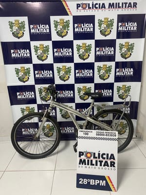 PM recupera bicicleta furtada e detém suspeito durante diligências em Jaciara