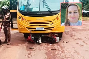Mulher morre após invadir preferencial e ser atingida por ônibus da Apae em MT
