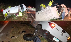 Van com funcionários da Nova Rota do Oeste tomba e outro acidente deixa feridos na BR-163