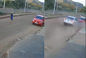 Motorista em alta velocidae atropela criança que estava brincando na calçada; VEJA VÍDEO