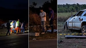 Duas pessoas morrem após caminhonete capotar em rodovia; VEJA VÍDEO